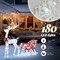 Sturdy Reindeer and Santa's Sleigh Christmas Decoration with 180 LED Lights